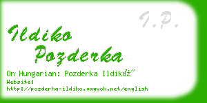 ildiko pozderka business card